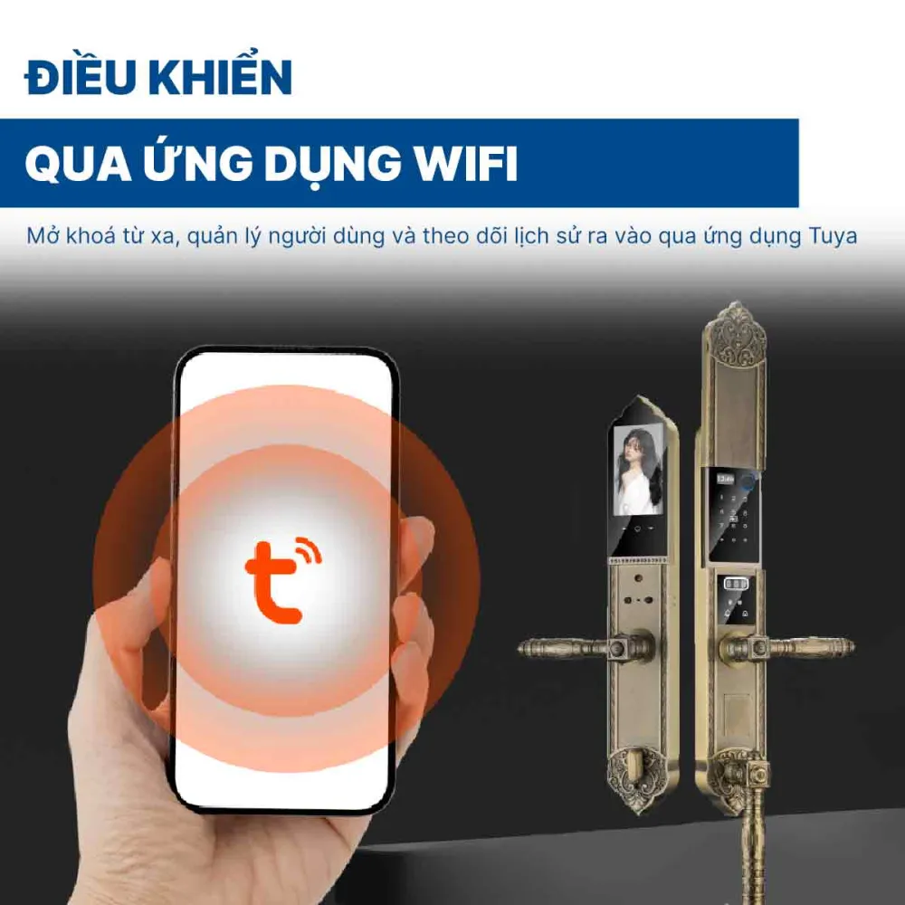 Khoá điện tử Hyundai đại sảnh HY-SLC8818 Bronze