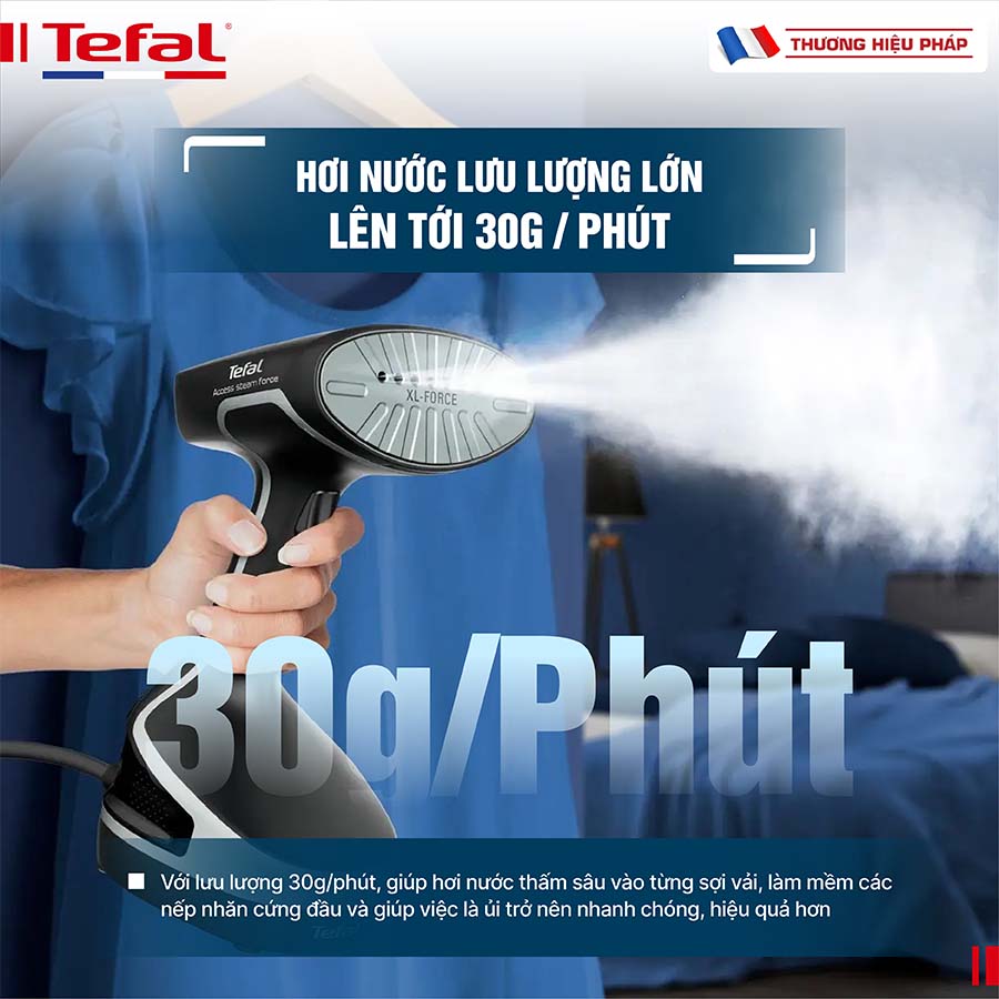 Bàn ủi hơi nước cầm tay Tefal Access Steam force DT8230E1 - 2000W