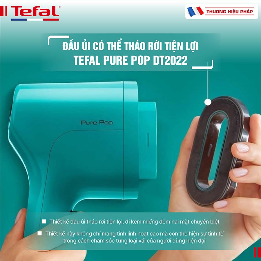 Bàn ủi hơi nước cầm tay TEFAL Pure Pop DT2024 - 1300W