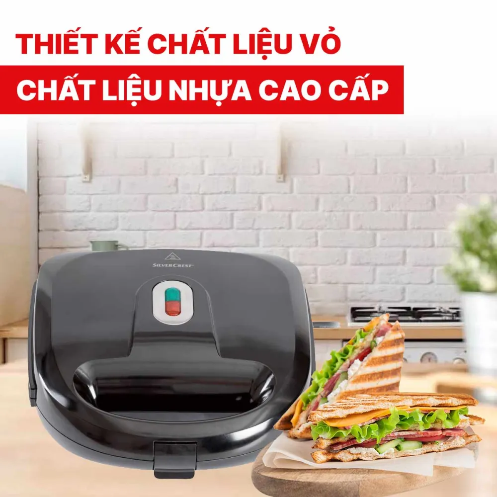 Máy nướng bánh mì sandwich Silvercrest SSWM 700B1