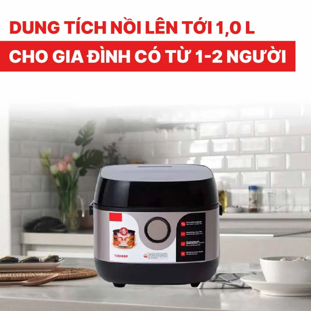 Nồi cơm điện cao tần Toshiba RC-10IX1PV dung tích 1 lít