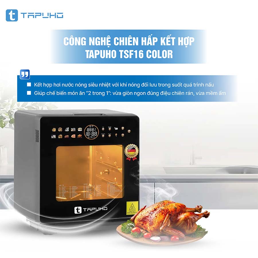 Nồi chiên hơi nước Tapuho TSF16 COLOR