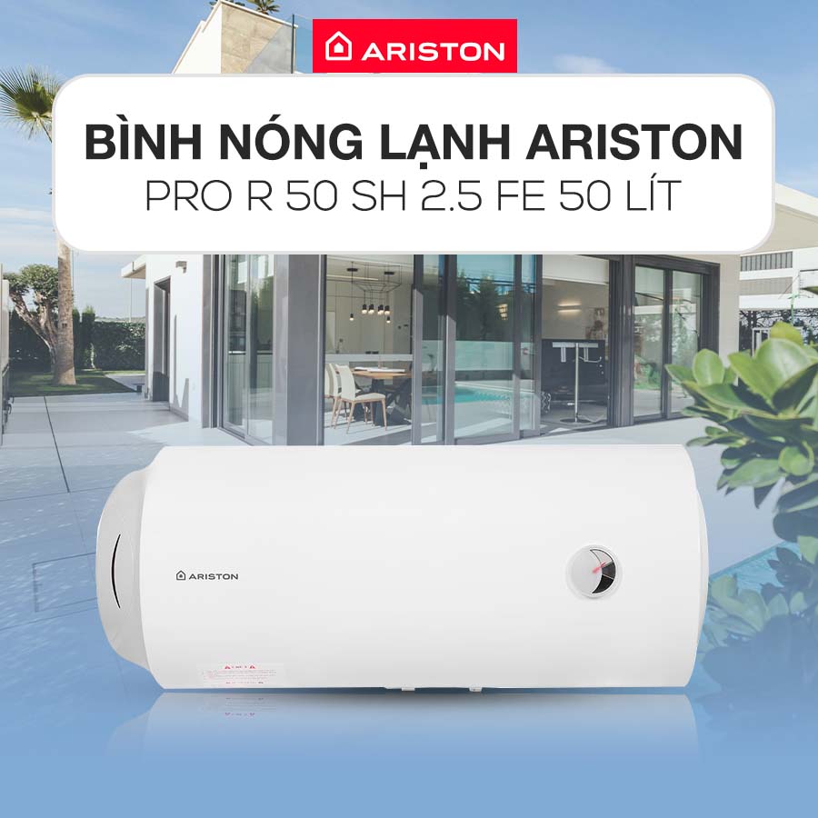 Bình nóng lạnh Ariston PRO R 50 SH 2.5 FE thiết kế hiện đại và tiện lợi
