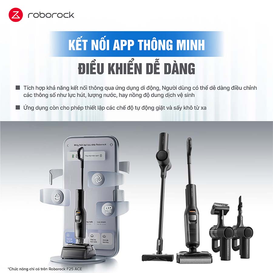 Máy hút bụi lau nhà cầm tay Roborock F25 ACE Combo