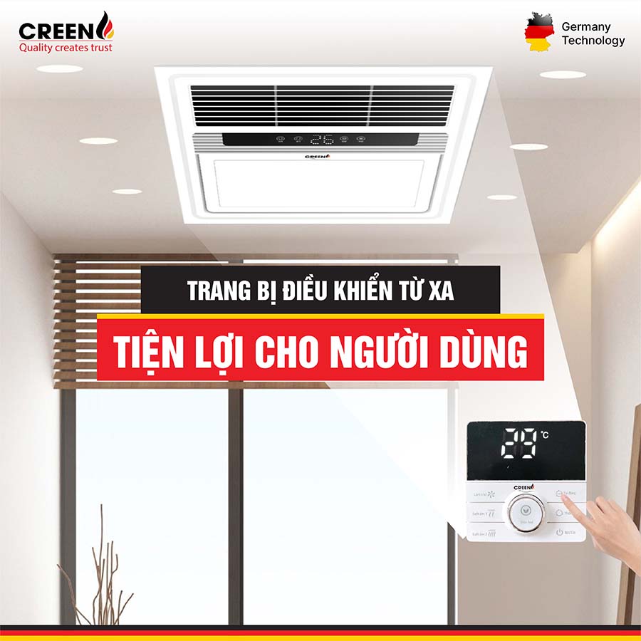 Quạt sưởi nhà tắm thông minh CREEN CR-SMH636
