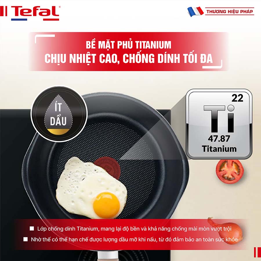 Chảo nồi có nắp đa năng 3 trong 1 Tefal 24cm G1678795