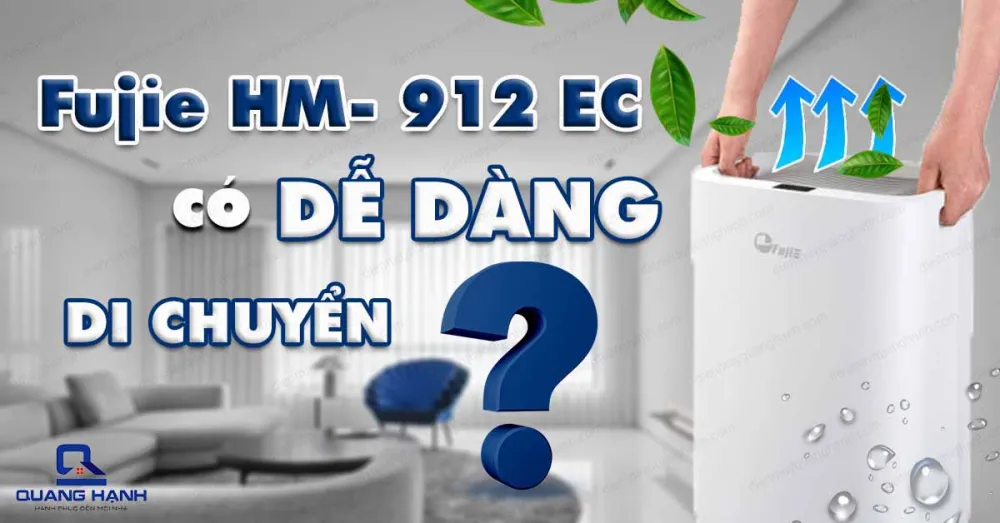 Máy hút ẩm Fujie HM914 EC thiết kế nhỏ gọn, sang trọng dễ dàng di chuyển.