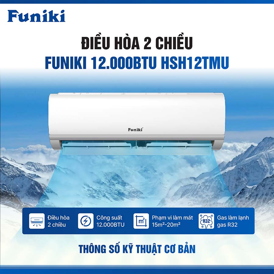 Điều hòa 2 chiều Funiki 12.000BTU HSH12TMU