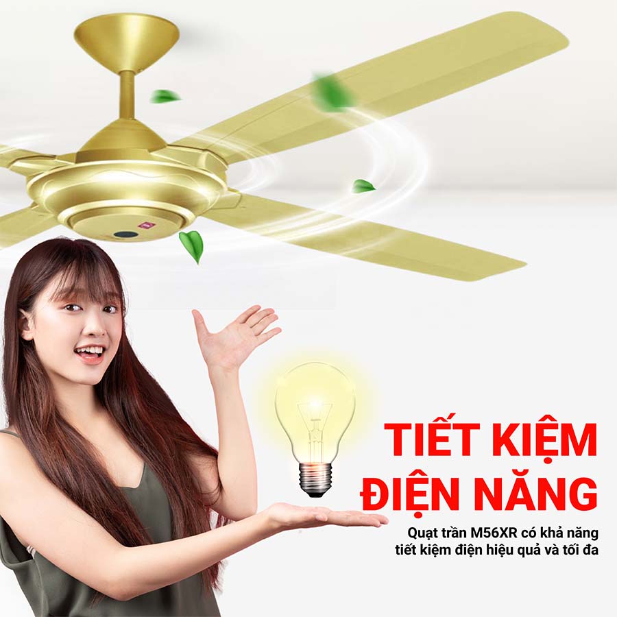 Quạt trần KDK M56XR chính hãng