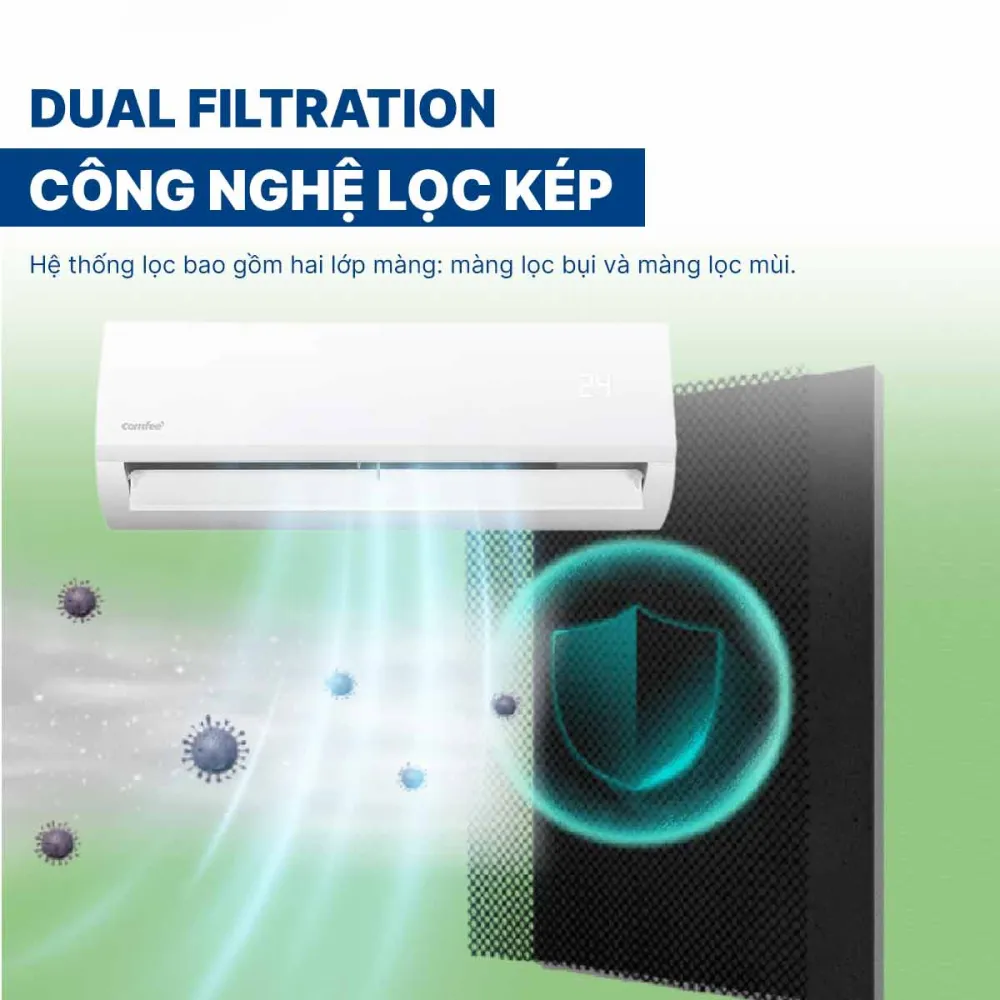 Điều hòa Comfee 1 chiều 9000 BTU CFS-10FWFF-V