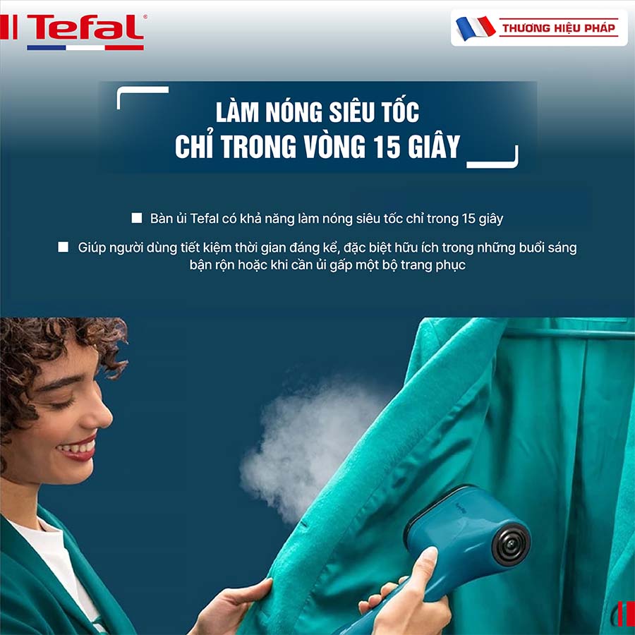 Bàn ủi hơi nước cầm tay TEFAL Pure Pop DT2020 - 1300W
