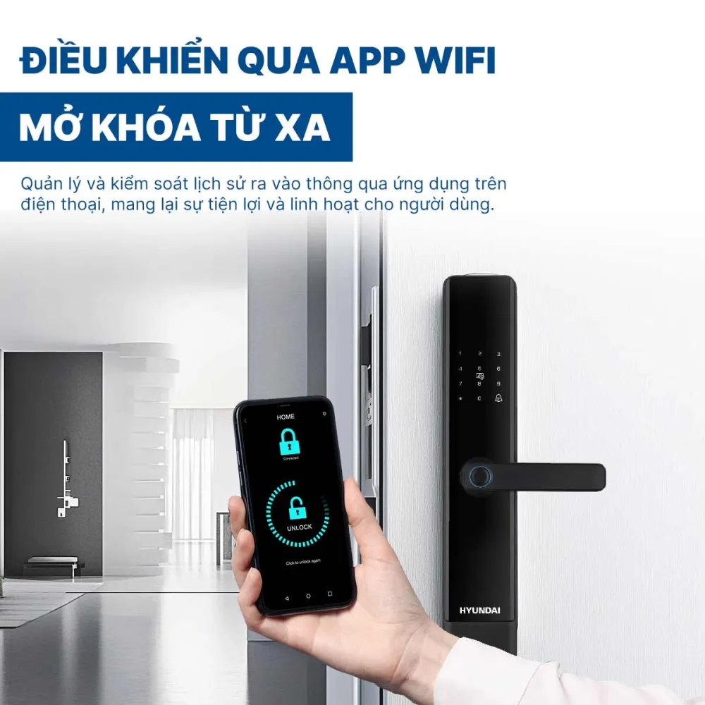 Khoá điện tử Hyundai cửa gỗ HY-SL007