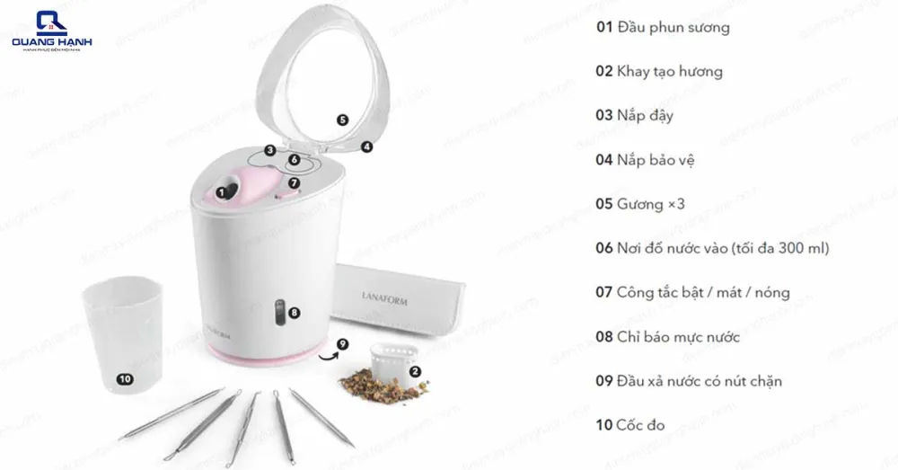 Máy Xông Mặt Nóng Lạnh Lanaform Luxury LA131206