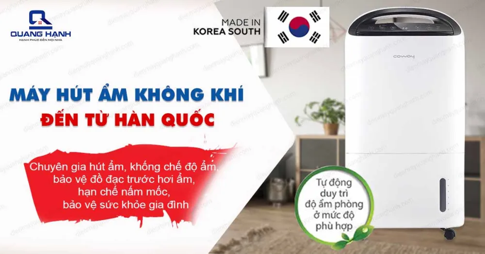 Máy hút ẩm Coway AD-1615A là chuyên gia hút ẩm, khống chế độ ẩm bảo vệ sức khỏe và bảo vệ đồ đạc.