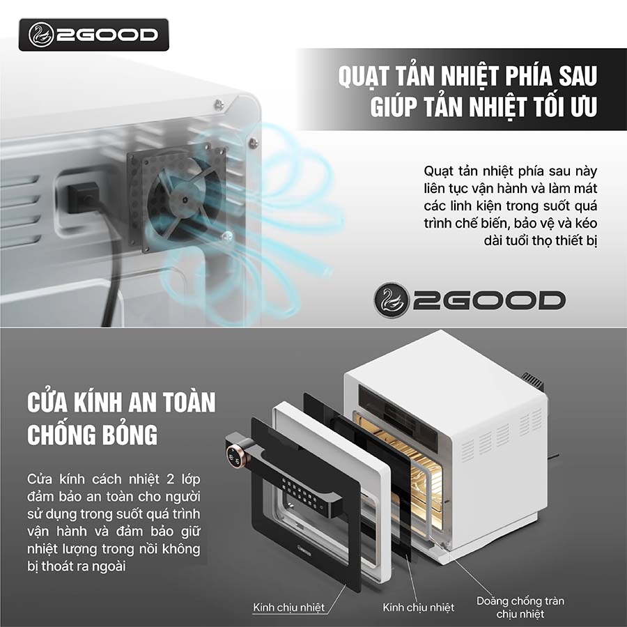 Nồi Chiên Không Dầu Hơi Nước 2GOOD S100