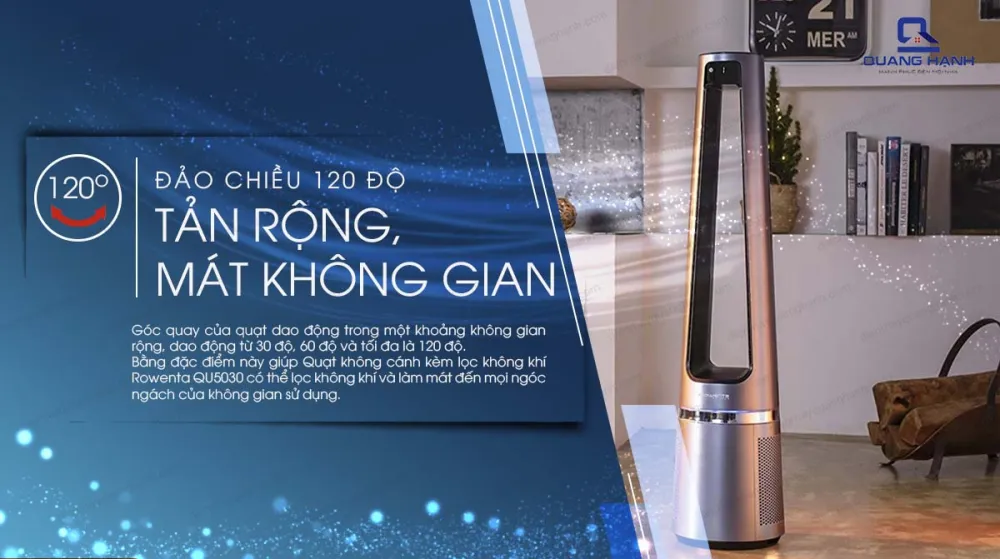 Quạt Không Cánh Kèm Lọc Không Khí Rowenta QU5030