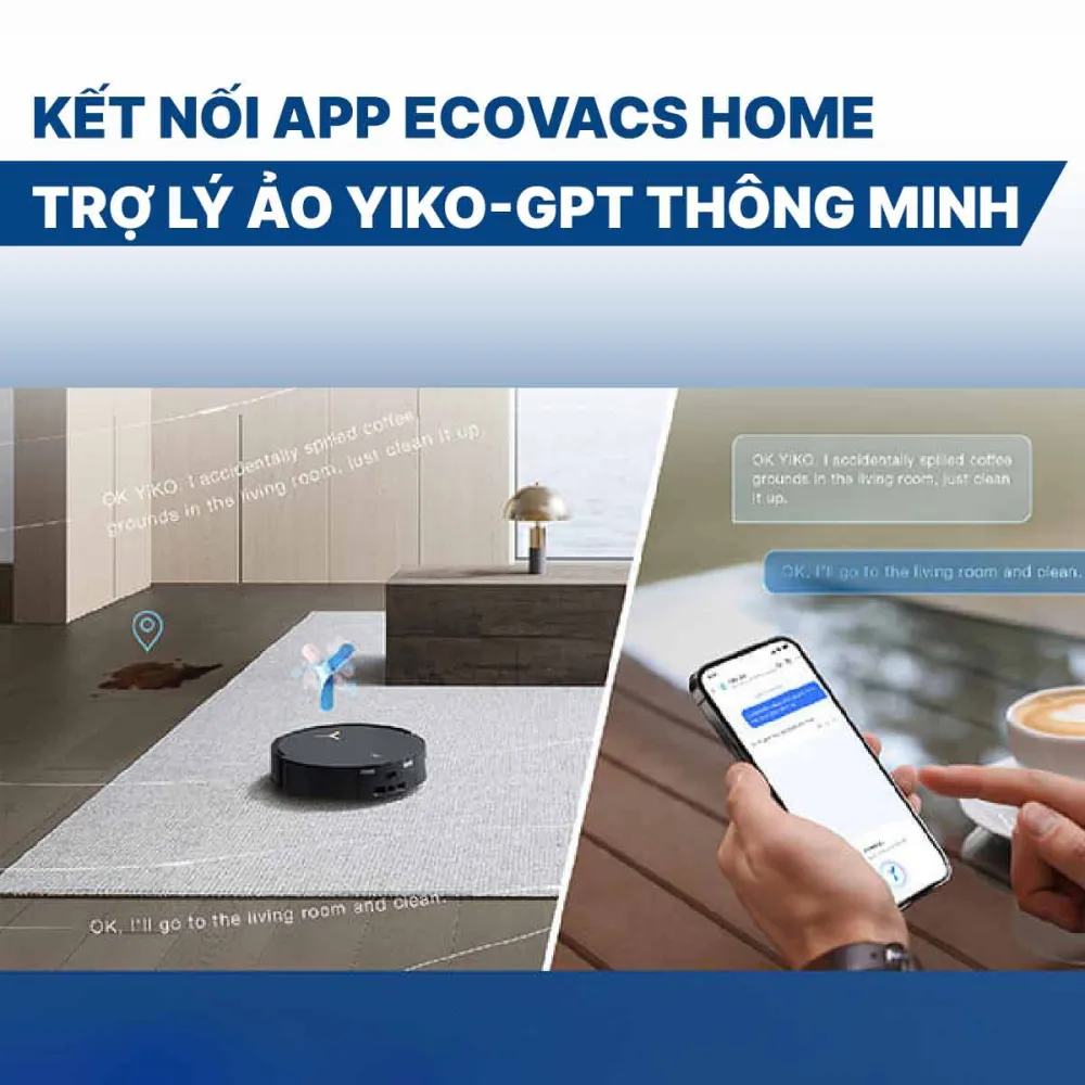 Robot hút bụi lau nhà Ecovacs Deebot X8 Pro Omni 2025