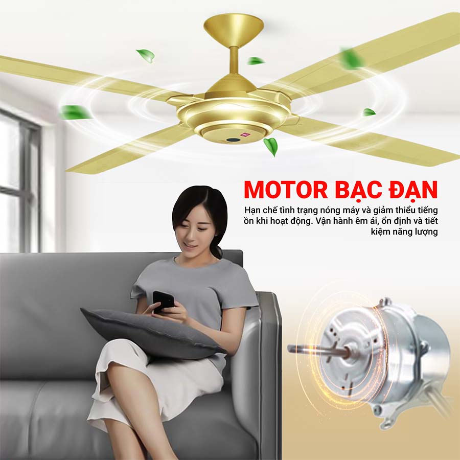 Quạt trần KDK M56XR chính hãng