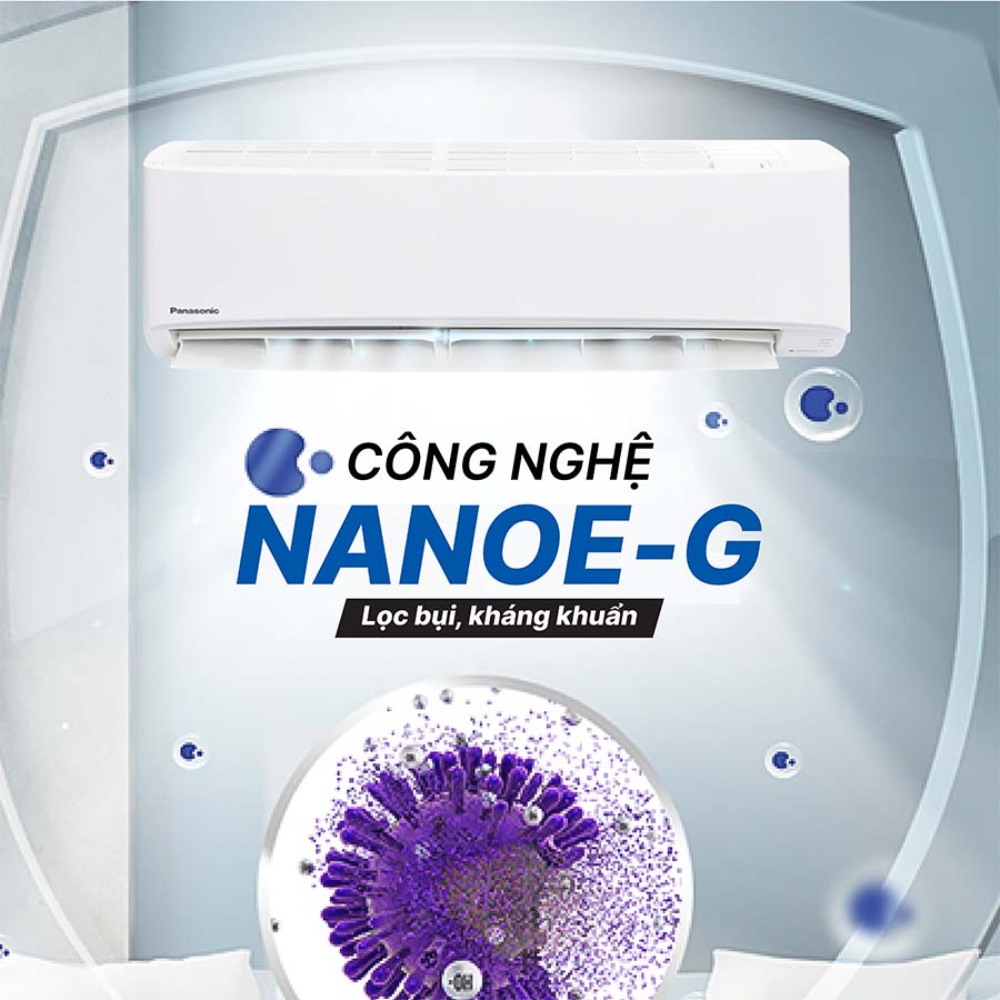 Công nghệ Nanoe-G giúp lọc sạch bụi bẩn, đặc biệt là bụi mịn PM2.5