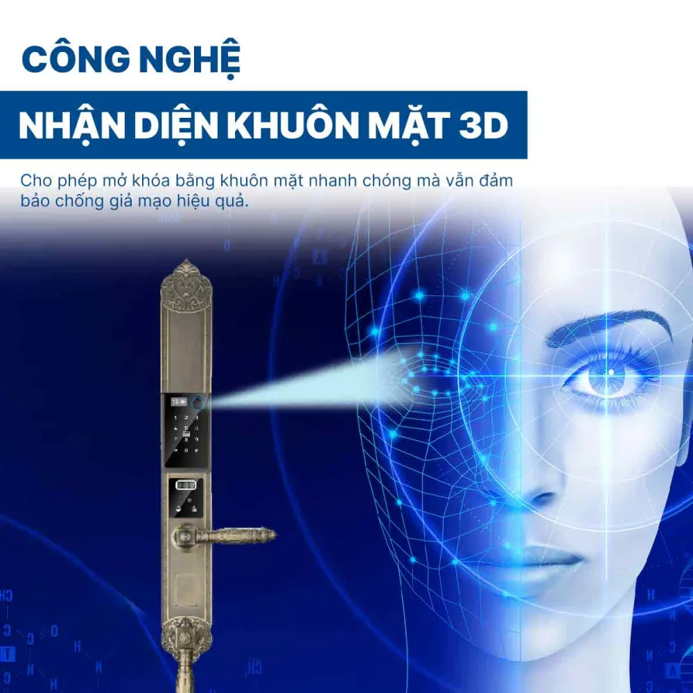 Khoá điện tử Hyundai đại sảnh HY-SLC8818 Bronze
