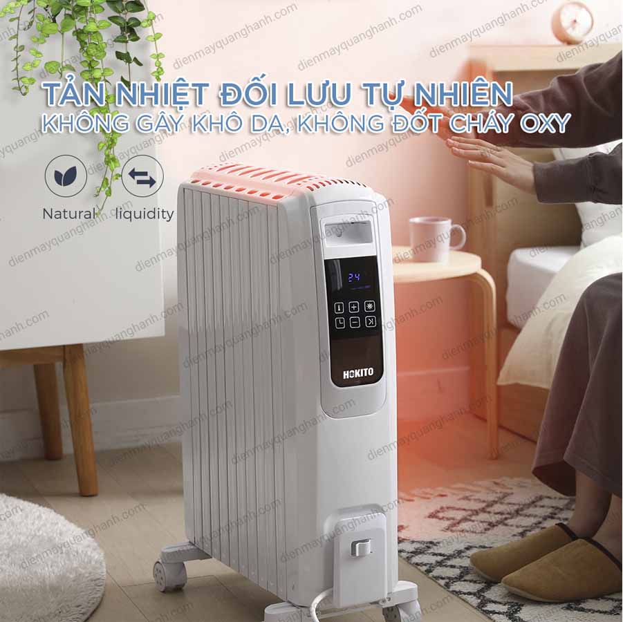 Tản nhiệt đối lưu giúp hơi ấm tỏa khắp căn phòng