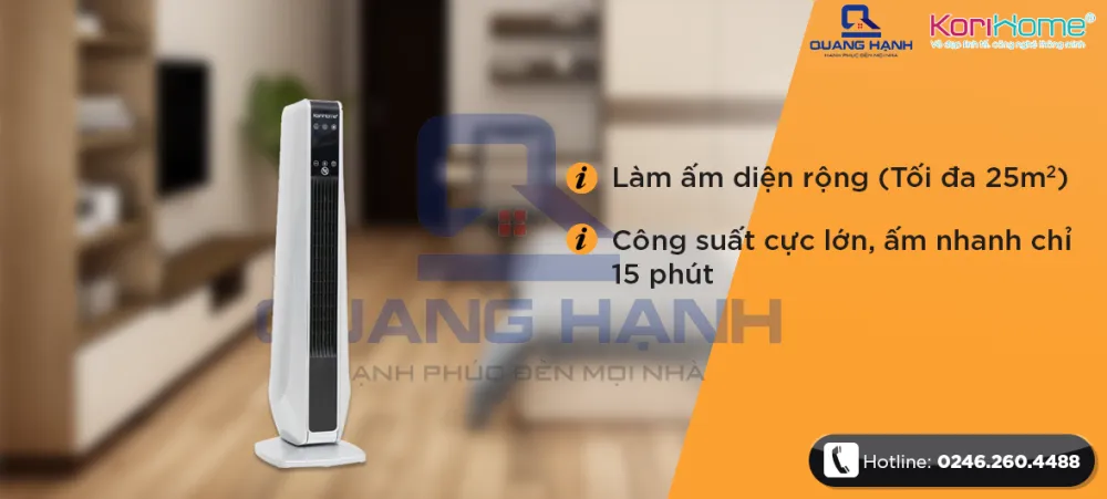 Máy sưởi gốm Korihom EHK-362