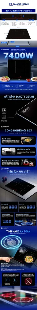 Bếp từ Bosch PID675DC1E I Bảo Hành Chính Hãng 3 Năm