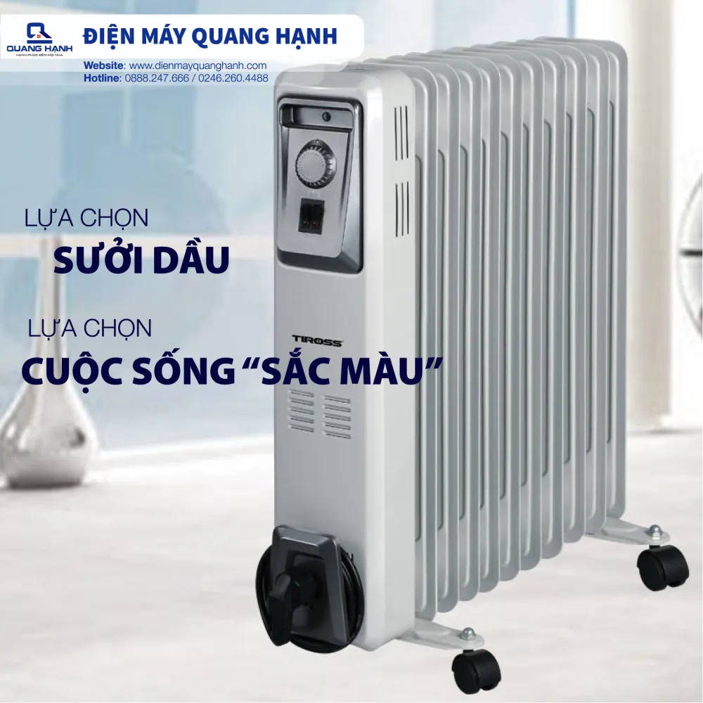 Lò sưởi dầu Tiross 11 thanh TS9217