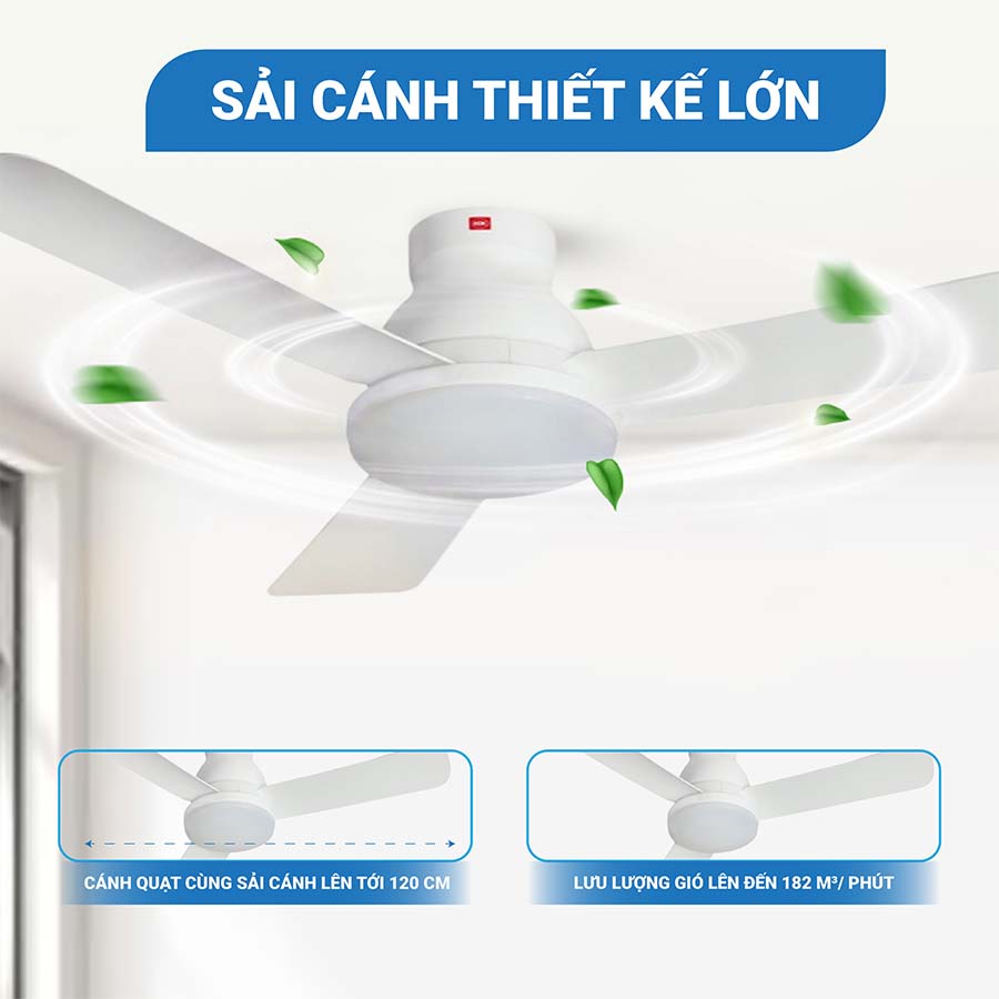 Quạt trần KDK U48FP 3 cánh có điều khiển