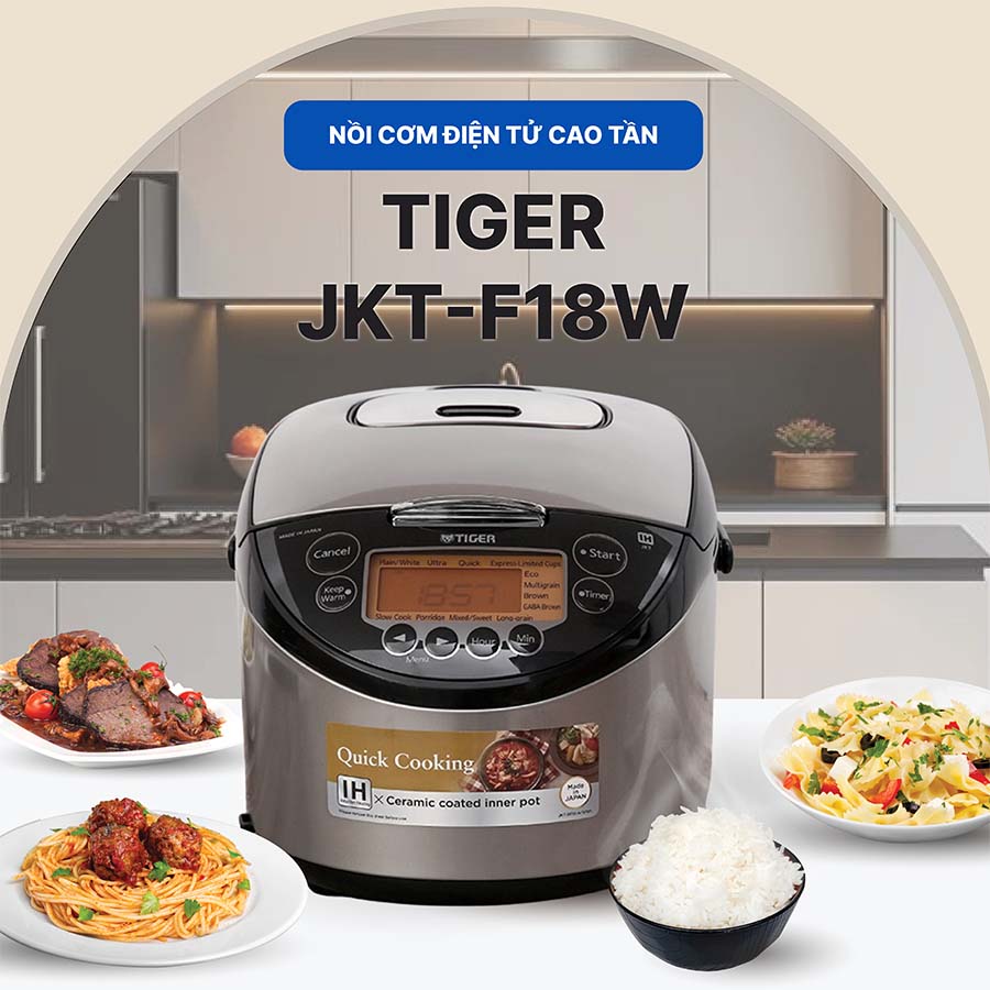 Nồi cơm điện tử cao tần Tiger 1.8 lít JKT-F18W