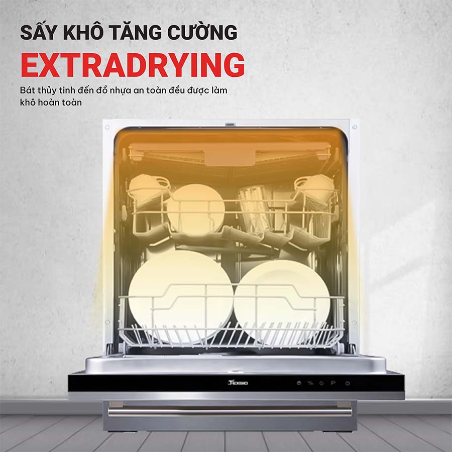 Máy rửa bát âm tủ 15 bộ Texgio TGBI036T