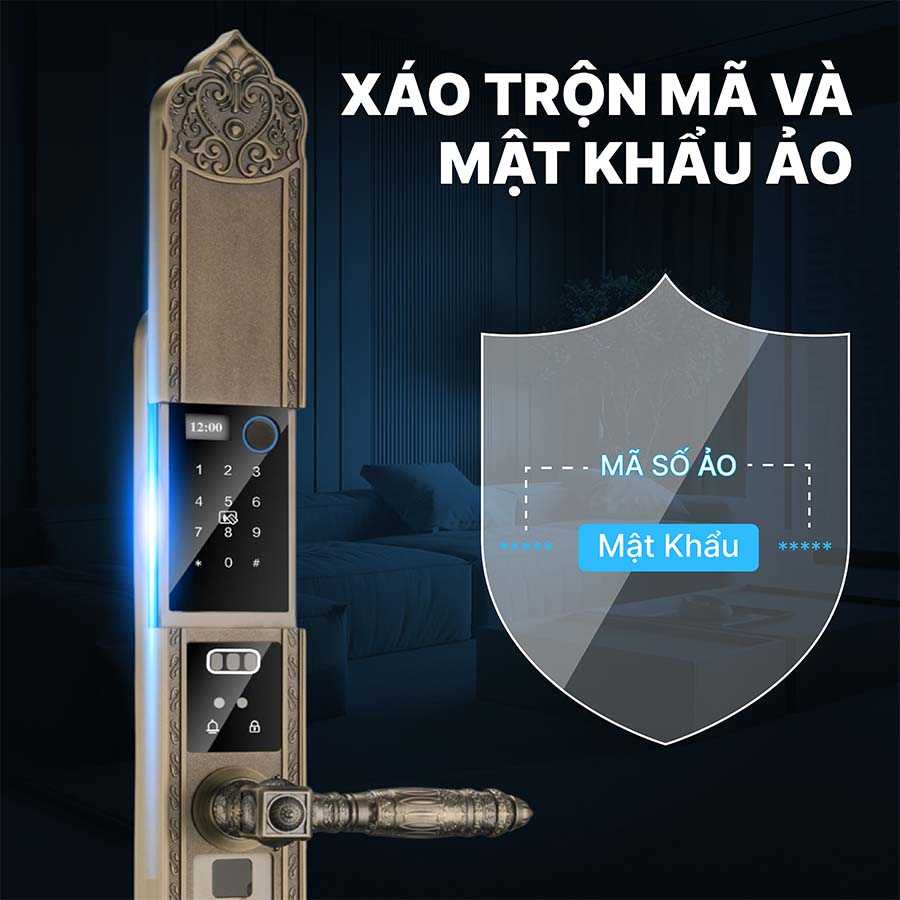 Khóa cửa điện tử Hyundai đại sảnh HY-SLC8817 Bronze