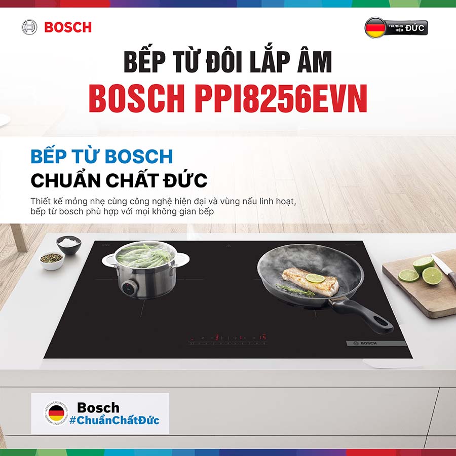 Bếp từ đôi lắp âm Bosch PPI8256EVN