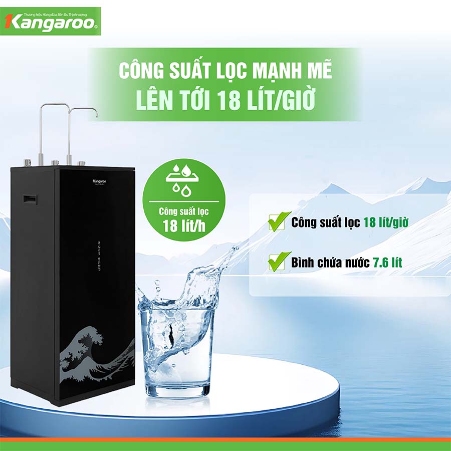 Máy lọc nước nóng lạnh Kangaroo Hydrogen KG10A12