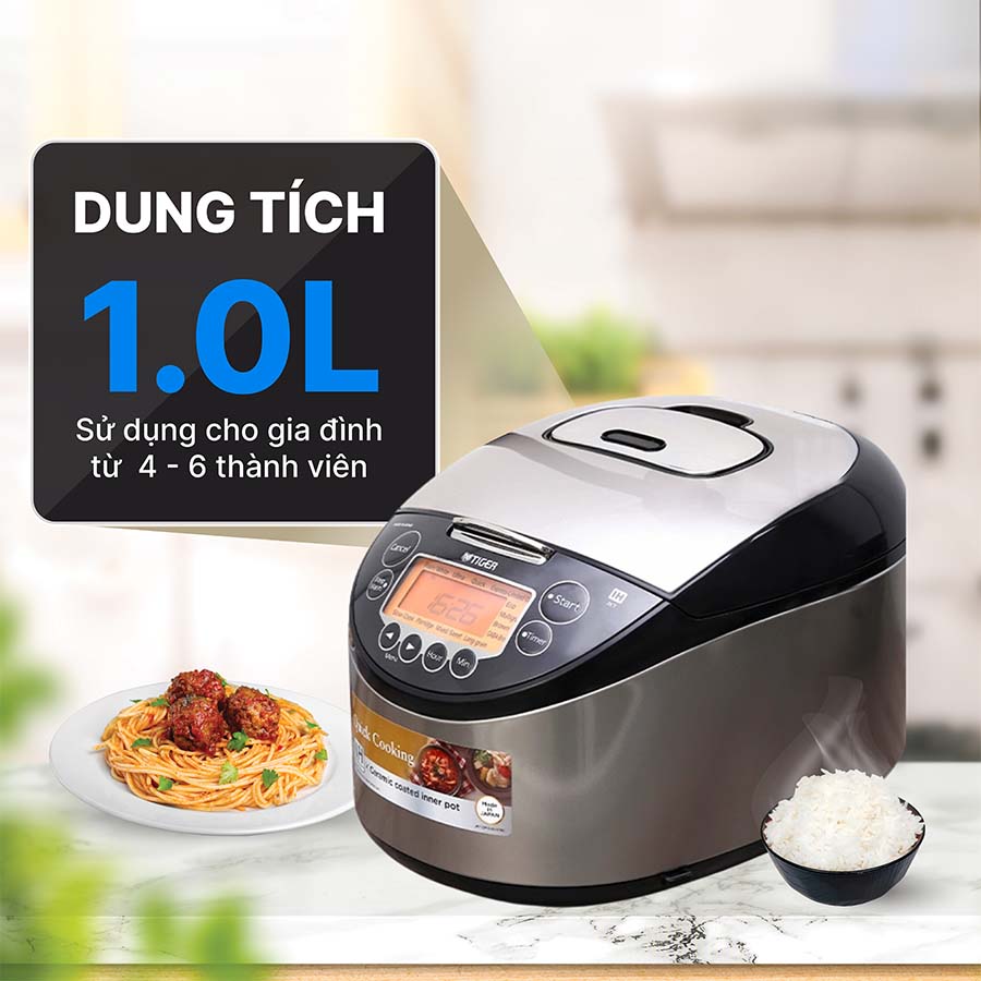 Nồi cơm điện tử cao tần Tiger 1 lít JKT-F10W