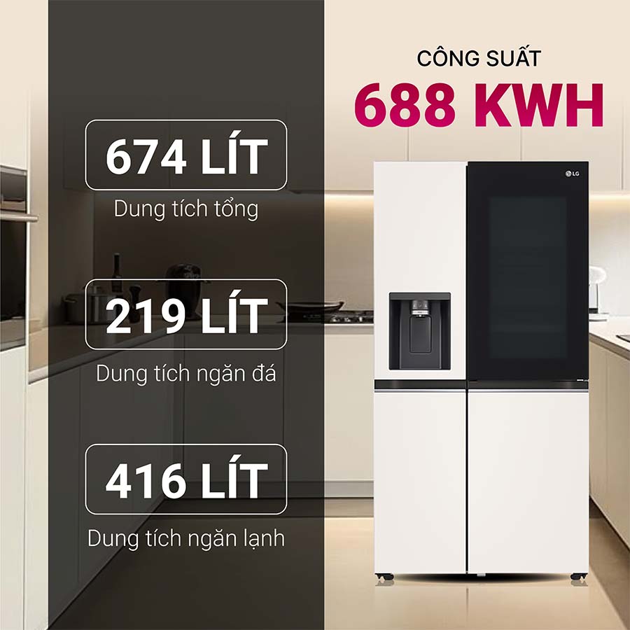 Tủ lạnh LG Inverter 635 lít GR-X257BG