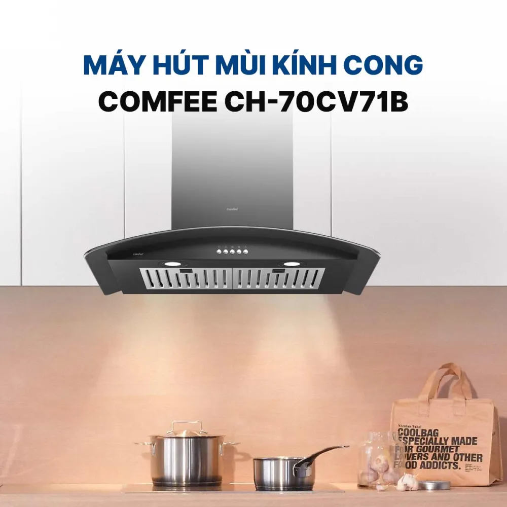 Máy hút mùi kính cong Comfee CH-70CV71B