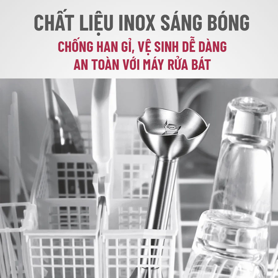 Máy xay cầm tay Braun MultiQuick MQ9187XLI được làm từ chất liệu cao cấp
