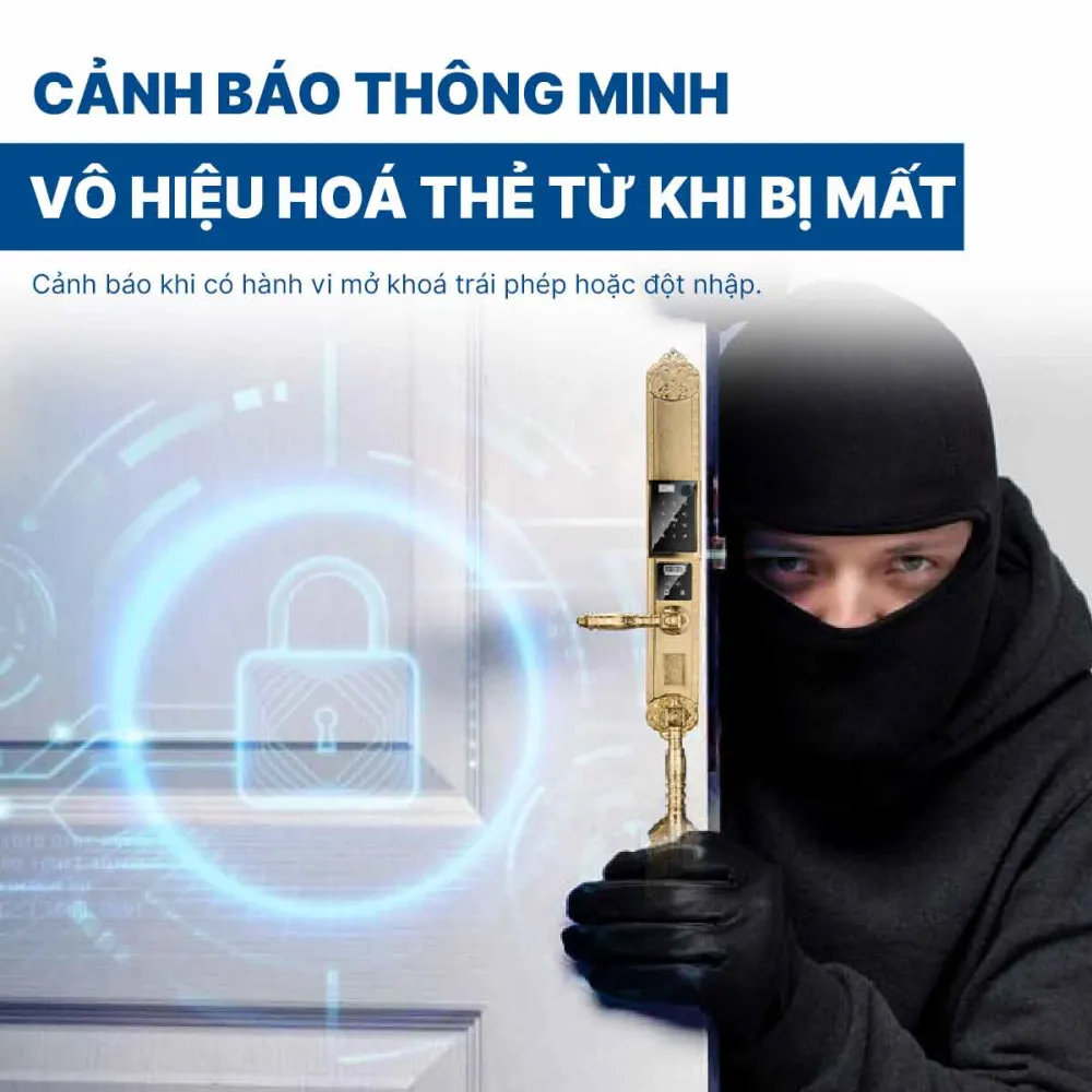 Khoá điện tử Hyundai đại sảnh HY-SLC8820 Gold App wifi mạ Vàng 24K