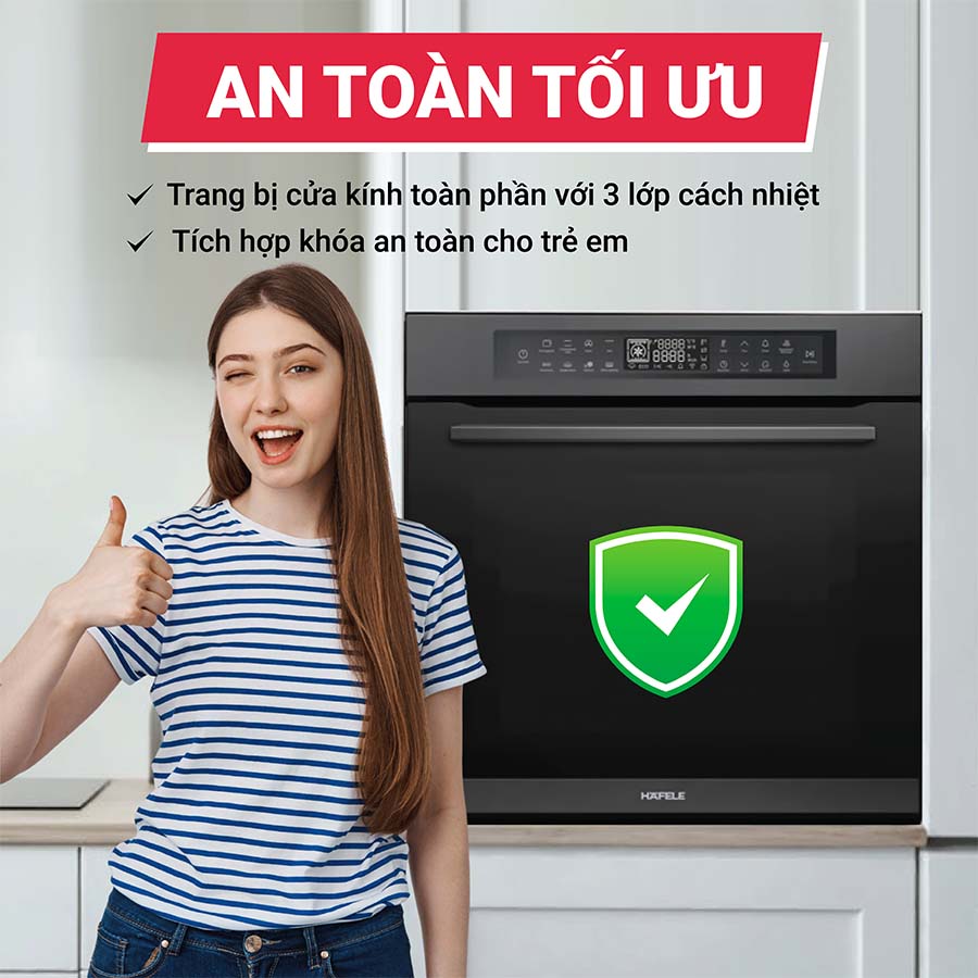 Lò nướng âm tủ 81 lít Hafele HC-O811B 495.10.035