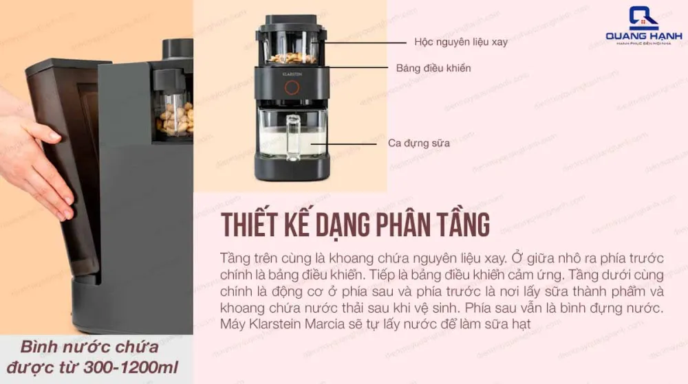 Tổng quan về chiếc máy làm sữa hạt Klarstein Marcia