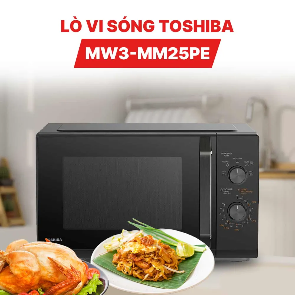 Lò vi sóng Toshiba MW3-MM25PE(BK) 25 lít