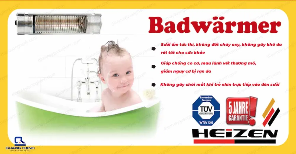 Đèn sưởi Heizen HE- IT5 với những ích lợi với sức khỏe bà bầu và trẻ nhỏ