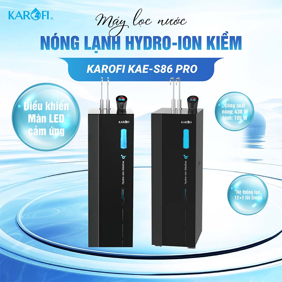 Máy lọc nước Hydro-ion kiềm Karofi KAE-S86