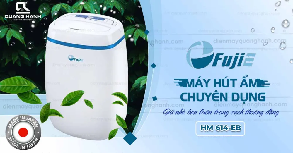 Máy hút ẩm FujiE HM-614EB giữ nhà bạn luôn trong sạch, thoáng đãng phù hợp với nhu cầu sử dụng của gia đình
