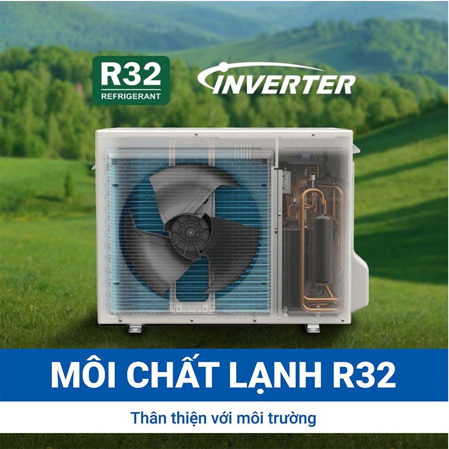 Điều hòa Panasonic sử dụng gas R-32 thân thiện môi trường