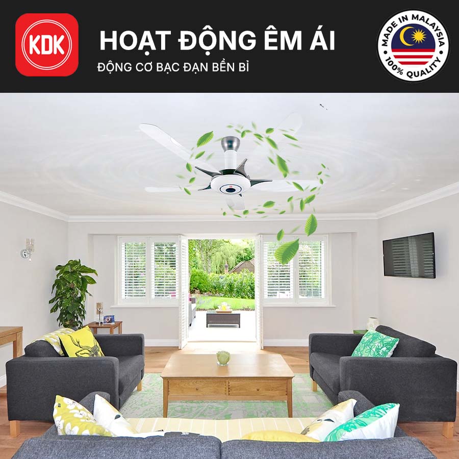 Quạt trần KDK Z60WS 5 cánh