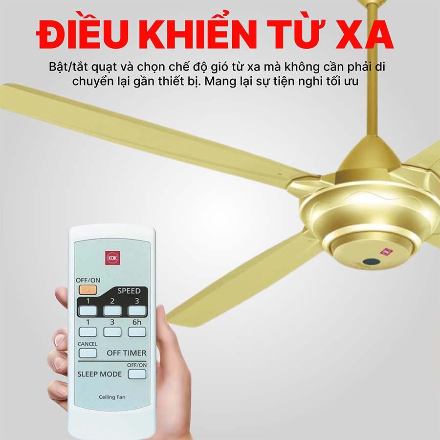 Quạt trần KDK M56XR chính hãng