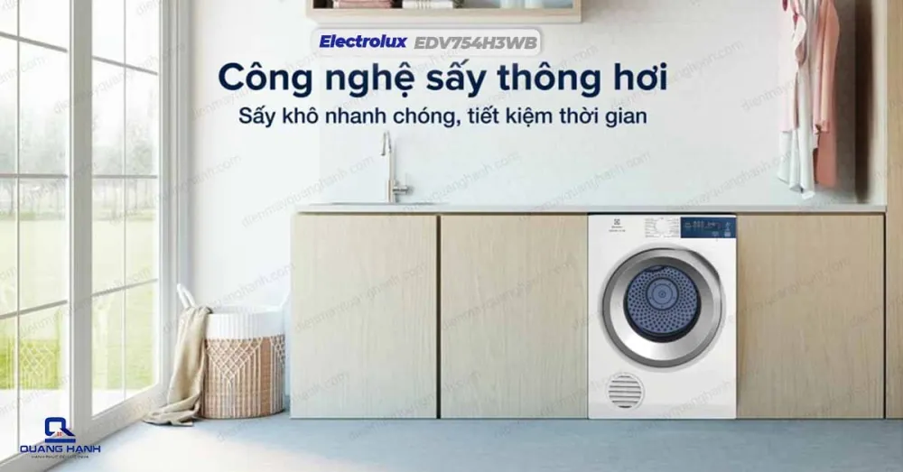 Máy sấy quần áo Electrolux 7.5 kg EDV754H3WB