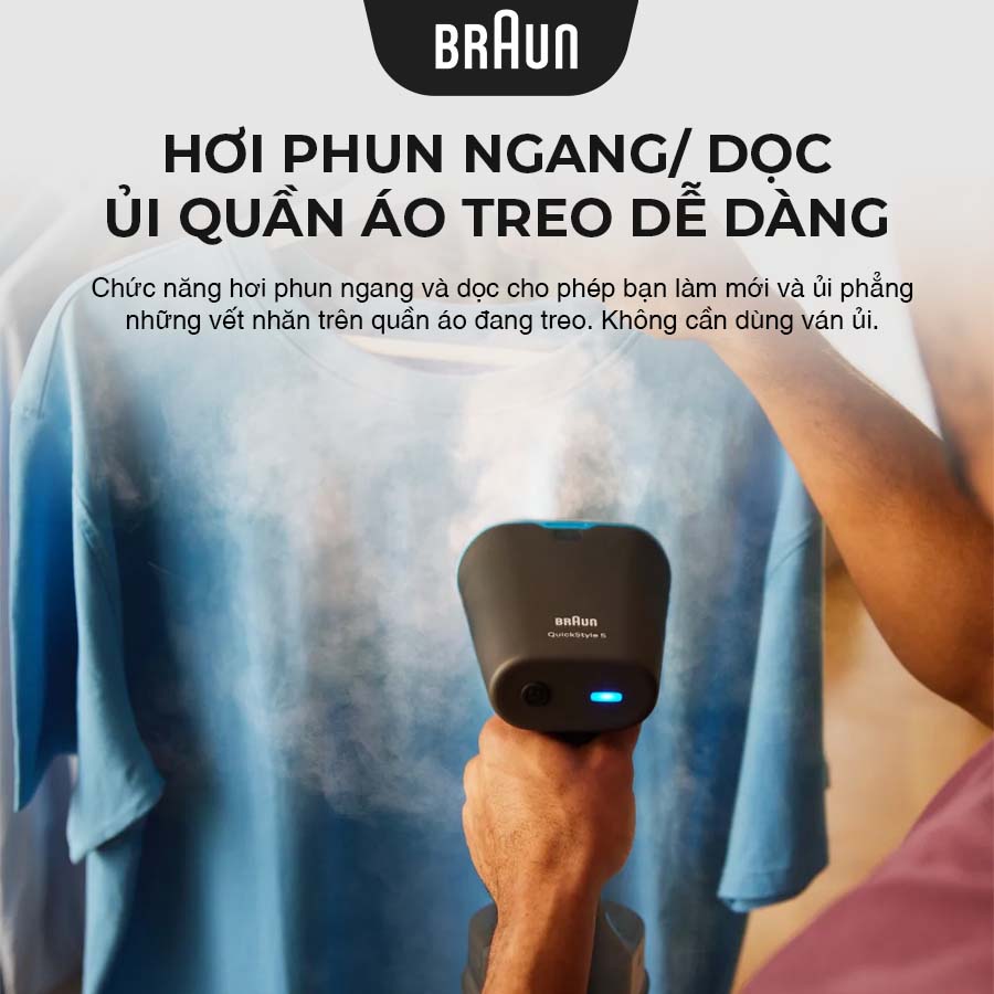 Bàn là hơi nước Braun GS5031BL linh hoạt ủi theo cách bạn muốn
